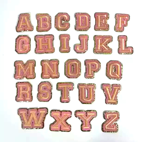 Embroidered Letters Pink/Nude